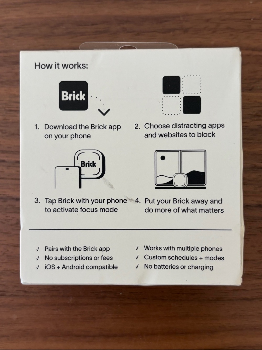 Brick Phone Distraction Blocker Focus Device iOS Android White - Picture 3 of 4